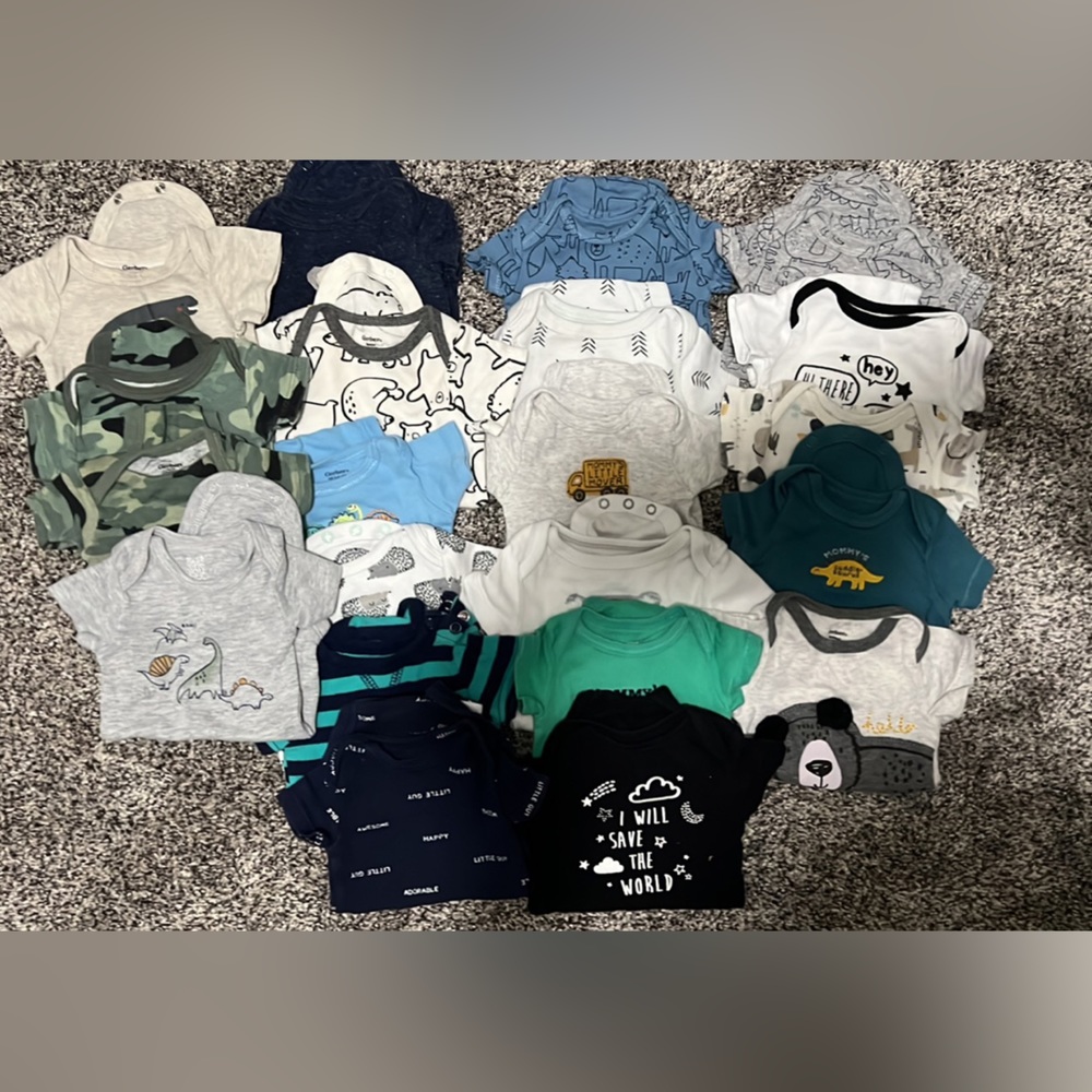 21 NEWBORN BABY onesies